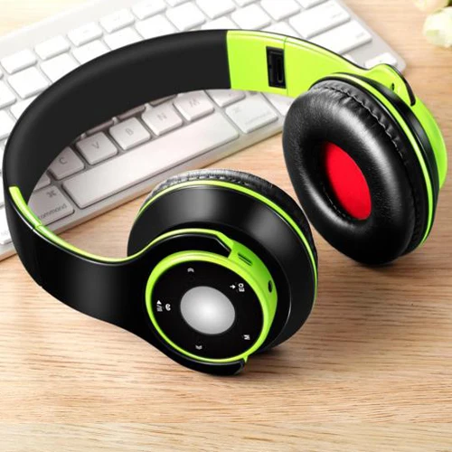 NDJU беспроводные Bluetooth наушники бас стерео аудио Mp3 Bluetooth гарнитура наушники Поддержка SD карта с микрофоном audifonos - Цвет: black green