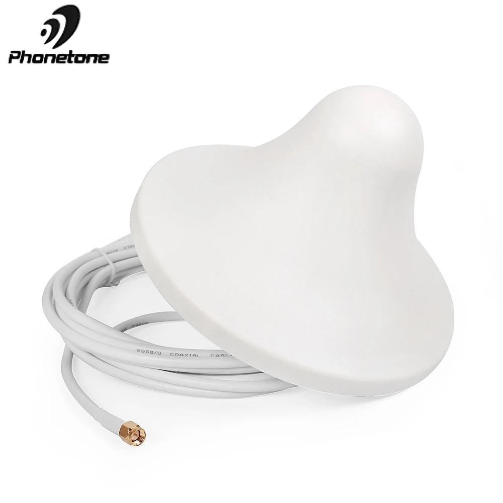 Внутренняя Omni потолочная антенна GSM/3G/LTE 850 ~ 2500 МГц 5dBi с разъемом SMA для усилителя