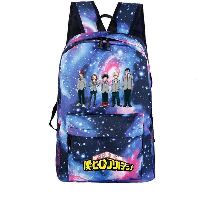 My Hero Academy Galaxy холщовый рюкзак с принтом рюкзак для путешествий Аниме Косплей школьные сумки Женский рюкзак для ноутбука Rugzak