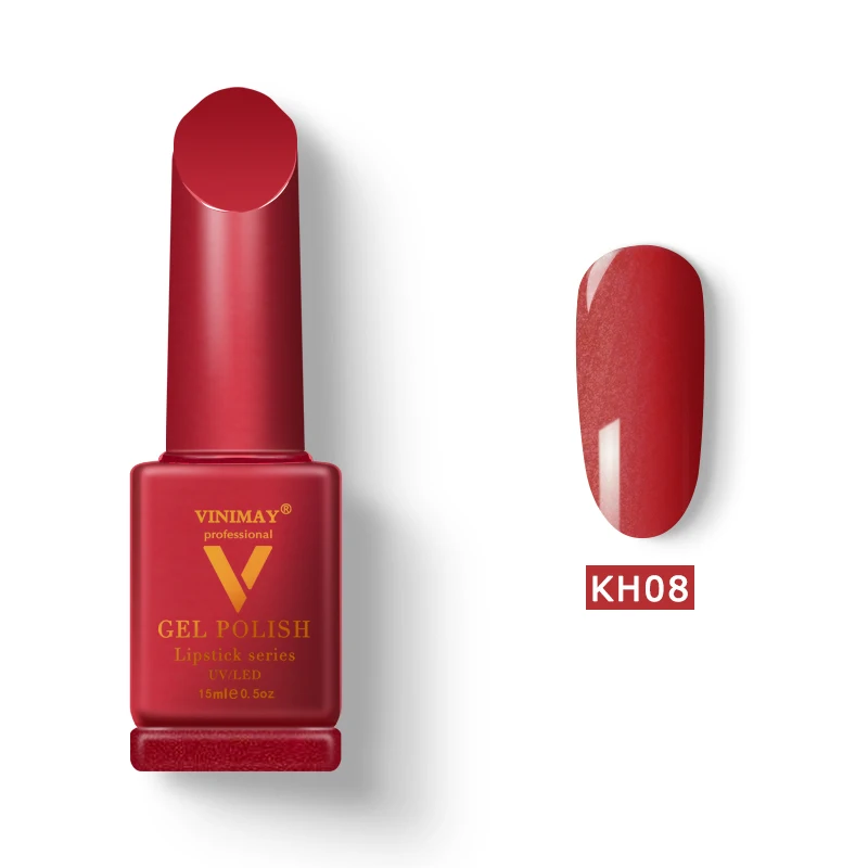KH08 VINIMAY бренд красный Гель-лак для ногтей vernis полуперманентный УФ-гель для ногтей лак-праймер впитывающийся Гель-лак для ногтей Полировочный Гель для маникюра - Цвет: KH08