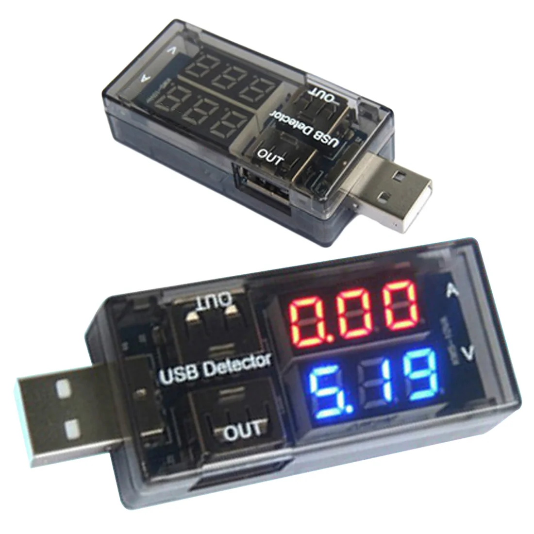 Двойной USB тестер напряжения тока батареи Вольтметр Амперметр зарядное