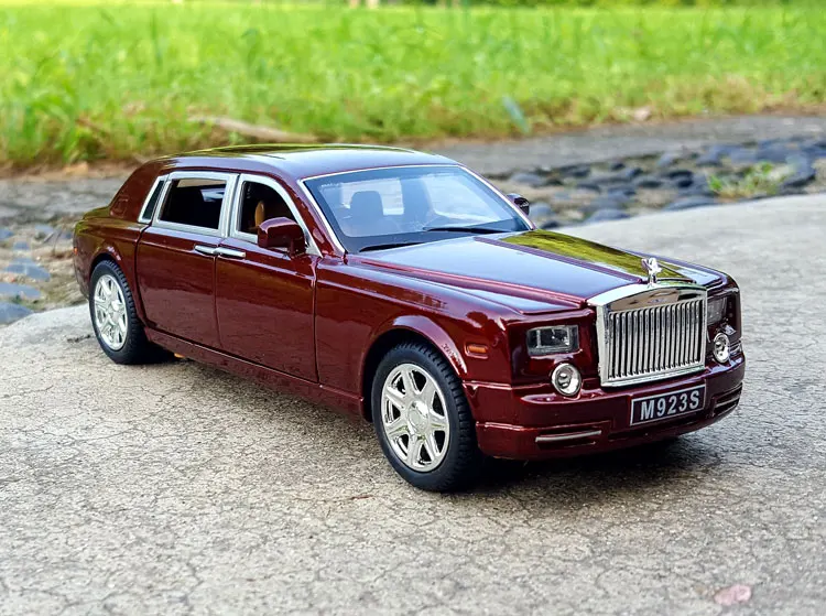 1:24 Литой под давлением элегантный роскошный лимузин седан для TheRolls-Royce Ghost металлическая модель автомобиля коллекция 6 дверей открытые игрушки автомобиль