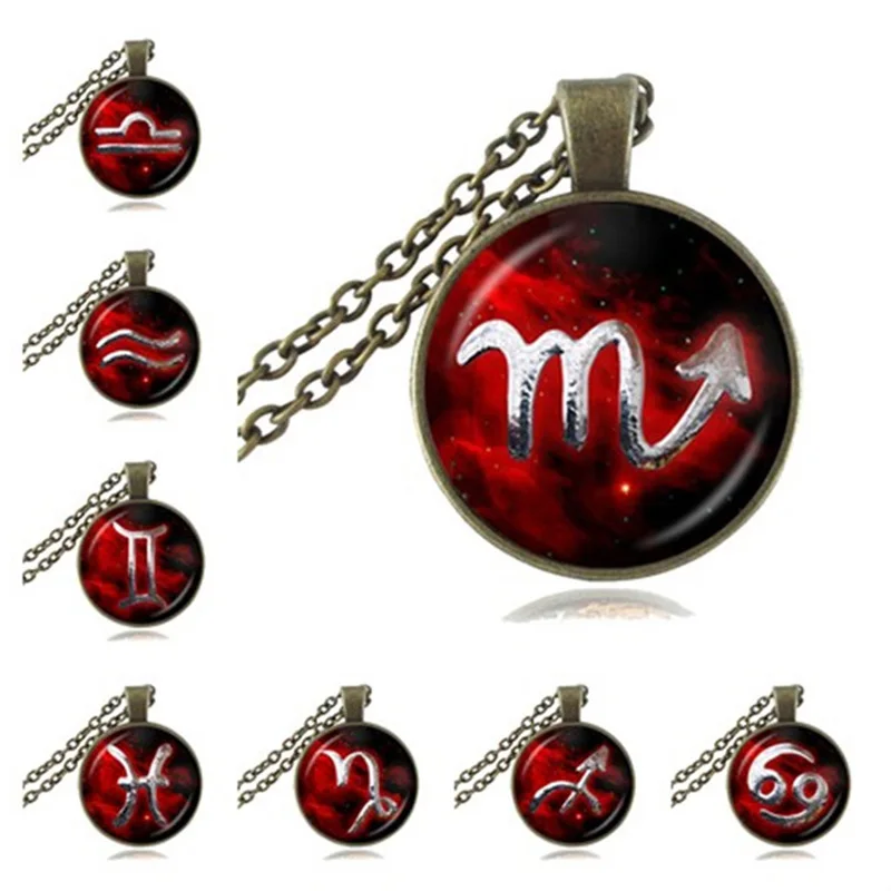 Ожерелье со скорпионом зодиакальная подвеска &quotВесы&quot 12 созвездий Водолей