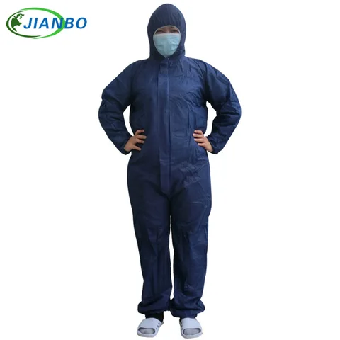 Одноразовый защитный комбинезон, защитная Нетканая Пыленепроницаемая одежда для стерильных помещений, одноразовое пальто с капюшоном