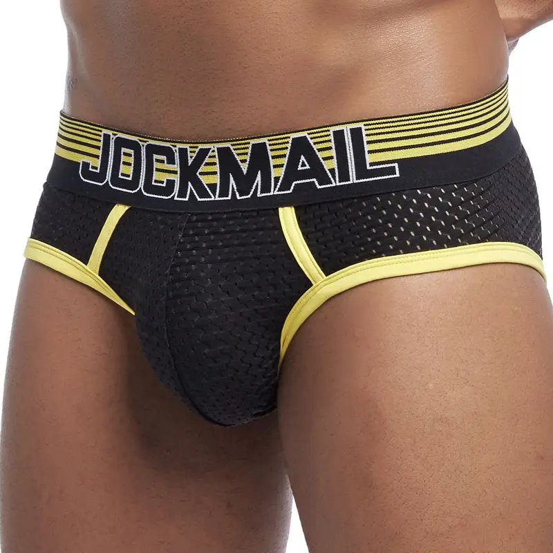 JOCKMAIL Сетчатое мужское бикини гей нижнее белье сексуальные мужские Трусики cuecas