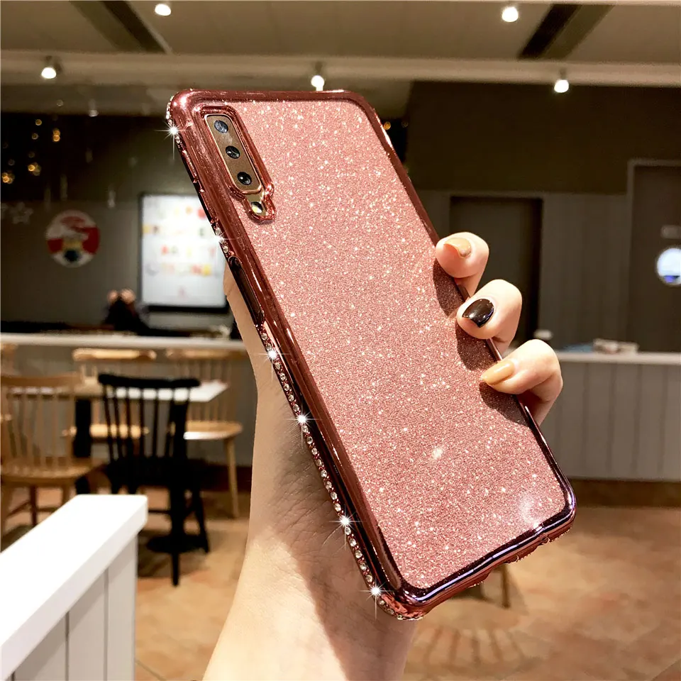 Чехол со стразами для Samsung Galaxy A7 2018 Note 9 8 S10 S10E A8 A6 сексуальный чехол из ТПУ A70 A50 A40 A30