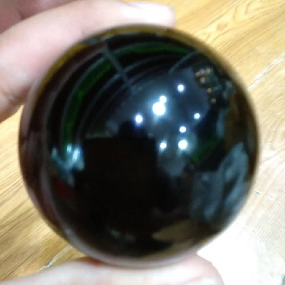 50mm Black OBSIDIAN Sphere - One Medium Natural Obsidian Crystal Ball | Дом и сад