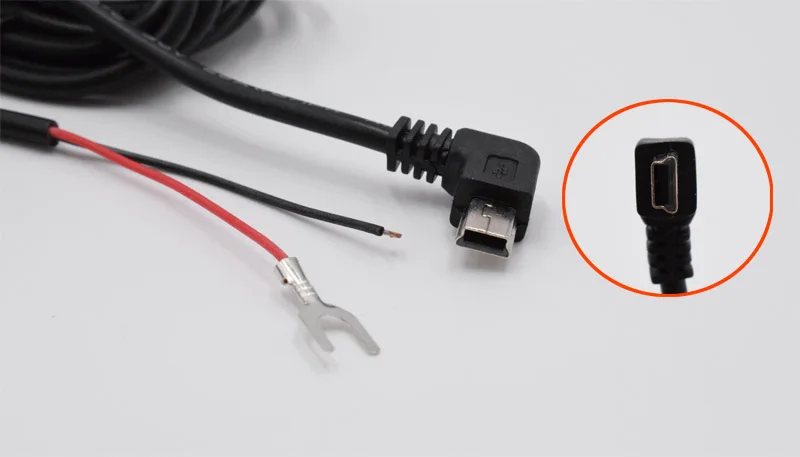 XCGaoon DC 12 В до 5 В 2 а 3,5 м автомобильный зарядный кабель мини/микро USB жесткий провод шнур автоматическая зарядка для видеорегистратора автомобиля DVR