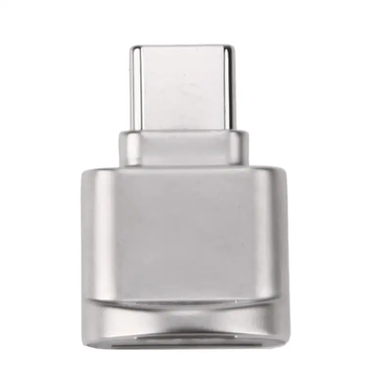 Мини металлический считыватель карт type-C портативный брелок для ключей USB 3,1 type C Micro SD TF карта памяти OTG для мобильного телефона