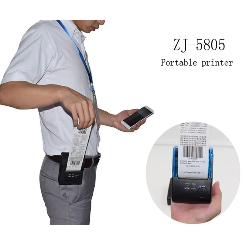 

Zjiang Mini 58mm Bluetooth Printer Portable Thermal Receipt Printer For Mobile Phone Android iOS Windows Pocket Bill