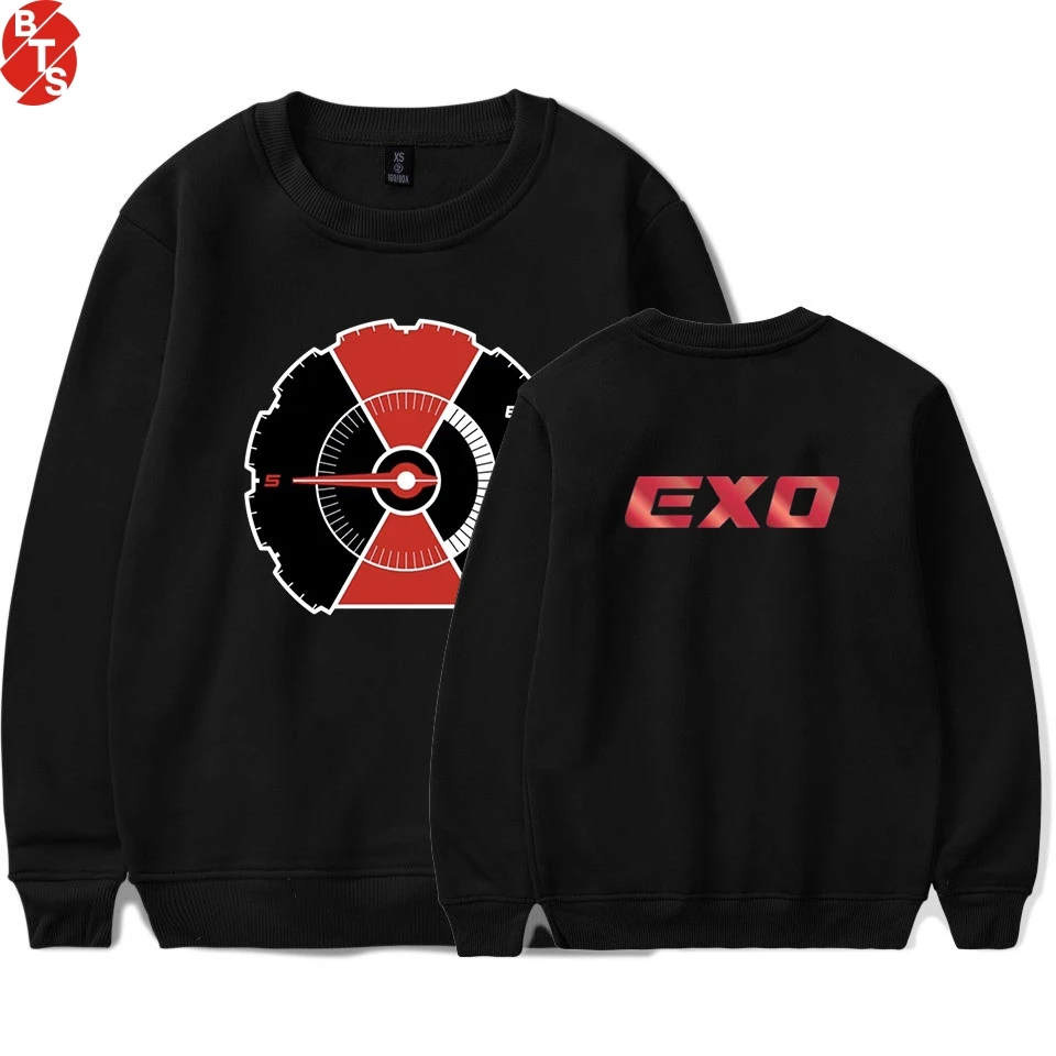 EXO Kpop Printed O-Neck Sweatshirts Women/Men Long Sleeve Fashion Streetwear 2018 Hot Sale Casual Trendy Clothes Женская одежда