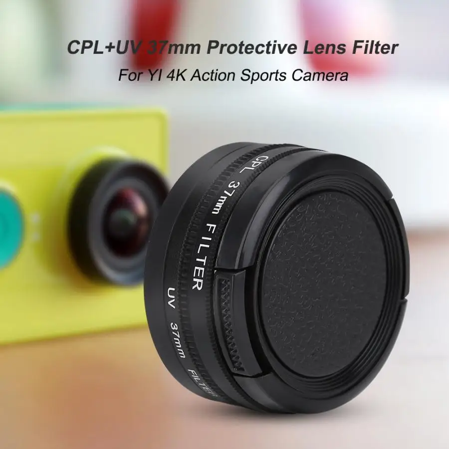 Защитный фильтр для объектива YI 4K CPL + UV 37 мм спортивной экшн камеры 4K|Фотофильтры
