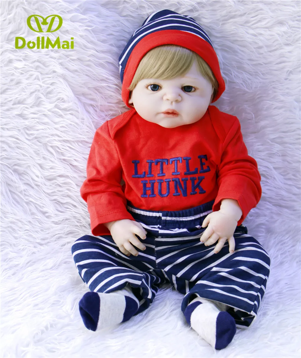 Reborn Baby Doll Силиконовые Реалистичные 23 ''новорожденный мальчик тело мода bathe