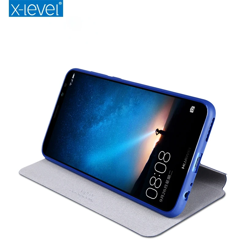 Флип-чехол для Huawei Nova 2i X-Level ультратонкий кожаный чехол из ТПУ телефона Mate 10