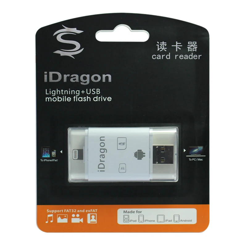 2 в 1 TF кард-ридер Micro SD кард-ридер OTG USB 2,0 Microsd кард-ридер для iphone/Android/Ipad