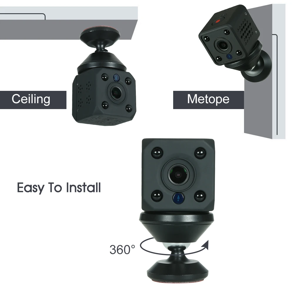 HD 960P беспроводная мини WiFi ip камера ночное видение Обнаружение движения