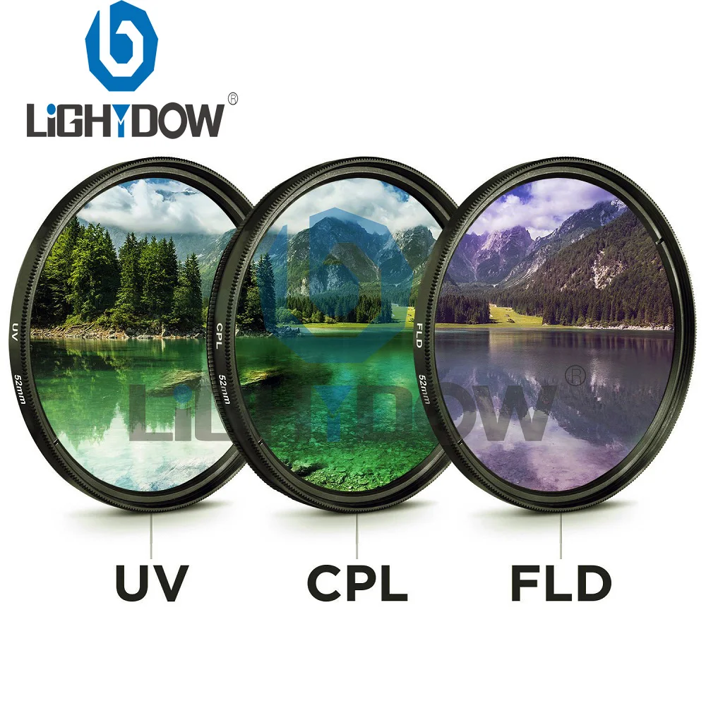 Комплект фильтров для объектива Lightdow 7 в 1 съемки крупным планом + 2 4 10 УФ CPL FLD