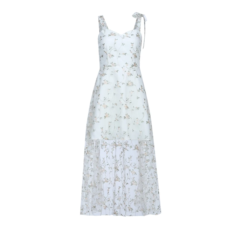 INDRESSME 2019 новый сексуальный милый кружевной Вышитый цветочный фотосетчатый наряд