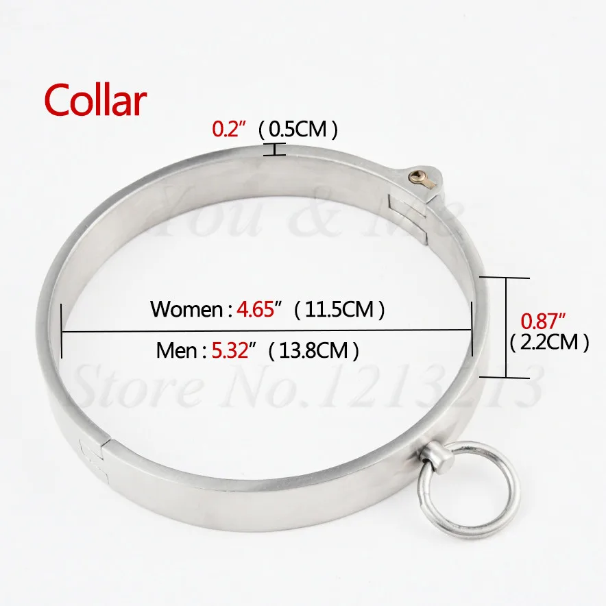 БДСМ воротник из нержавеющей стали Фетиш Секс игрушки для женщин мужчин