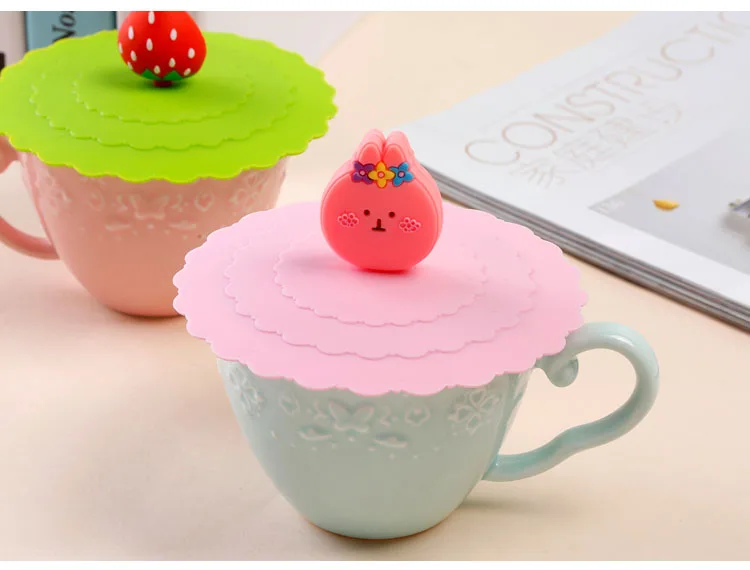 Новый пищевой силиконовый чехол для чашки с большим уплотнением милым