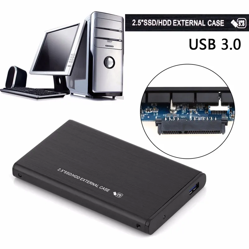 Внешний HDD корпус SSD 2,5 дюймов USB 3,0 жесткий диск HDD корпус Чехол Caddy SATA+ отвертка и винт