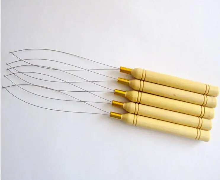 Вытягивающая игла петля для нити деревянная ручка иглы микро бисера