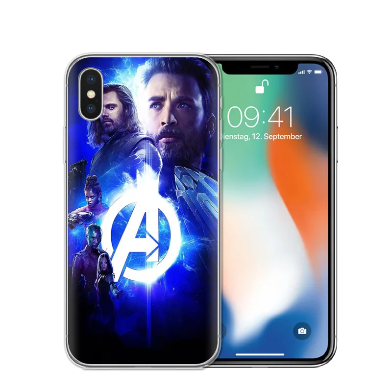 Avengers Infinity War Thanos Phone case For iphone X 6 6S 7 8 Plus 5 5S Soft Silicone Cover iPhone 7Plus 8Plus |