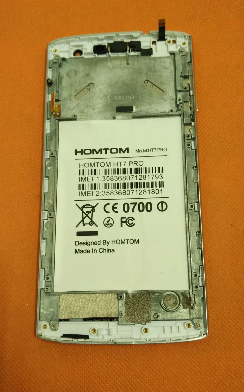 Б/у сенсорный экран и ЖК-дисплей+ рамка для HOMTOM HT7 Pro MTK6735P четырехъядерный 5," HD 1280x720