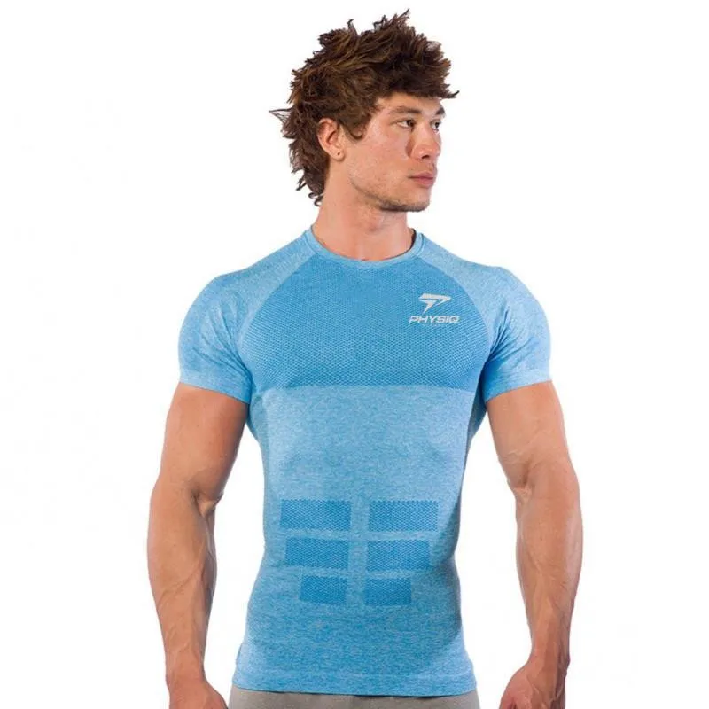 Brzk Men gyms Fitnes t shirt Skinny elasticity Bodybuilding workout Fashion shirts male Casual tee tops Brand clothing | Мужская одежда