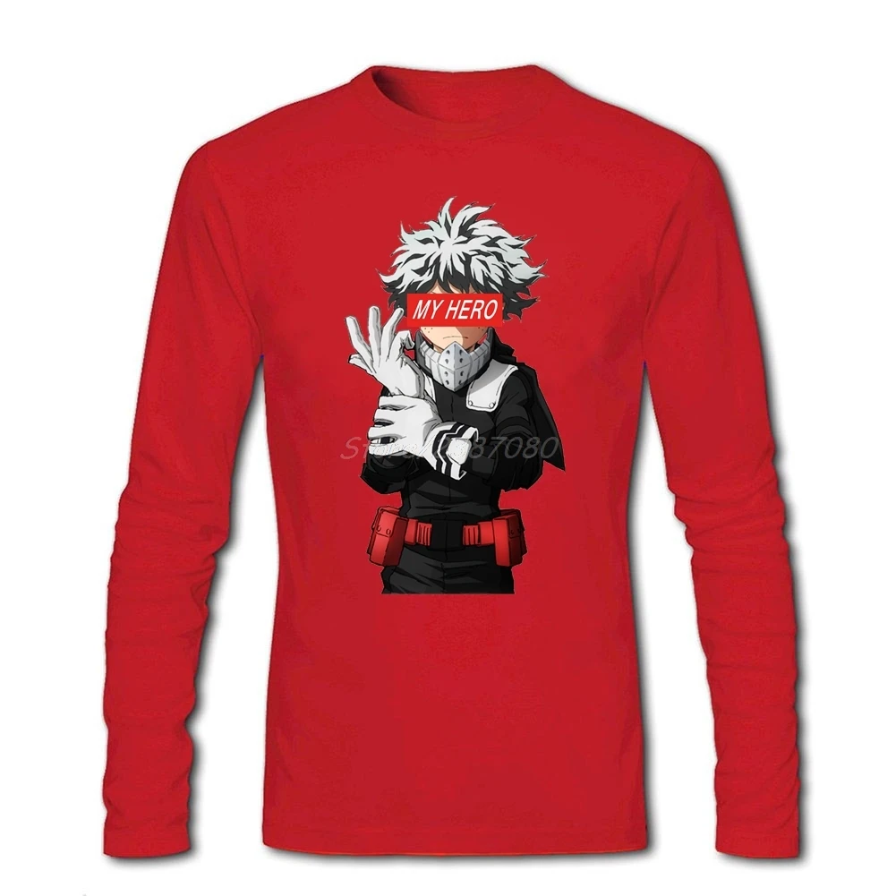 Футболка Хип-хоп Hypebeast Midoriya My Hero Академия дешевая мужская одежда с круглым