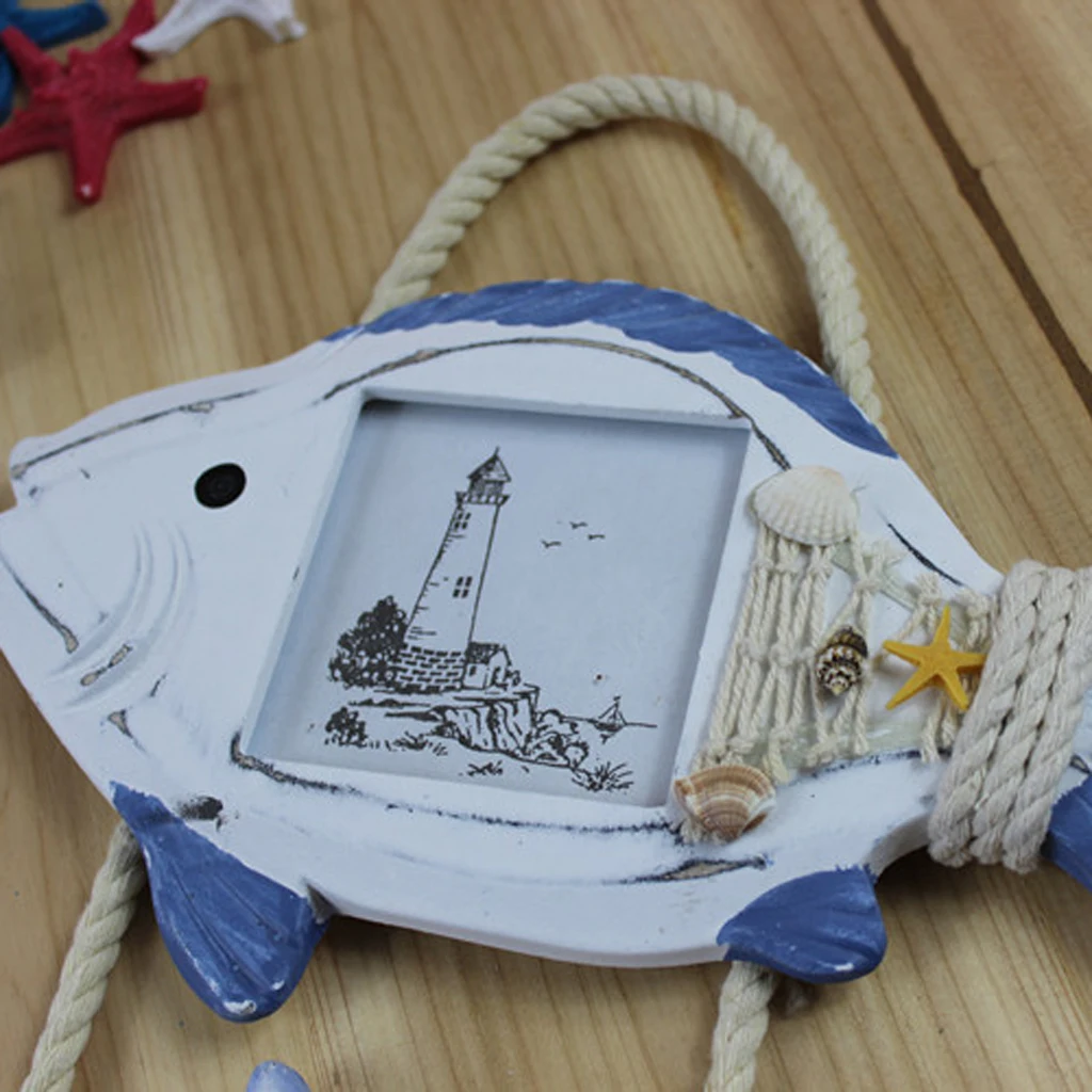 Настенная раковина из потертого дерева мульти морской предмет доска с морскими