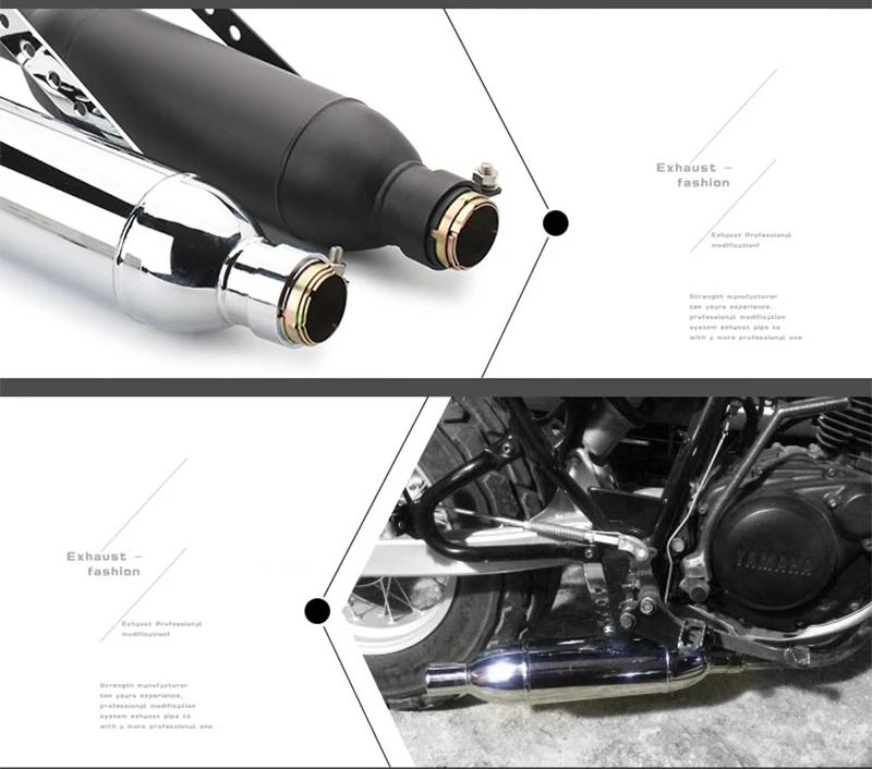Модифицированный шлейф раздел ретро выхлопной трубы для мотоцикла CG125GN125 Ranger модифицированный задний раздел Торпедо мундштук