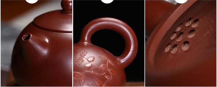 145CC Исин Чайник dahongpao xi shi Чайник Китайский кунг-фу чайник фиолетовая глина Посуда для напитков костюм черный чай 30