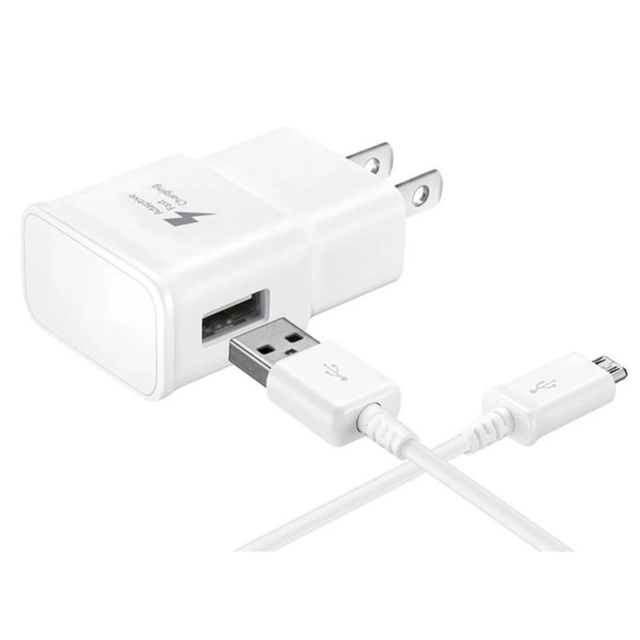 Быстрое зарядное устройство с вилкой Стандарта США и кабелем Micro USB для Samsung Galaxy