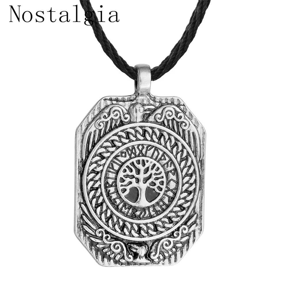 Амулет викинга кулон Valknut Odin Ворон древо жизни ожерелье руны викингов