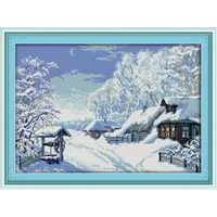 everlasting love the middle of winter chinese cross stitch kits ecological cotton stamped printed diy new christmas decorations
