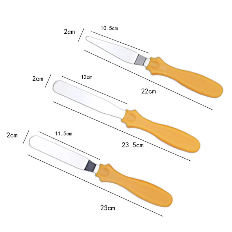 3 шт./компл. шпатель для торта Палетка нож Инструменты украшения тортов из мастики