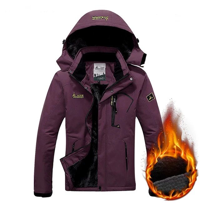 Wine Red Горные женские Зимние флисовые водонепроницаемые походные куртки для спорта на открытом воздухе, теплые пальто для кемпинга, походов, лыжного спорта, бренд VB097 - Цвет: Wine Red