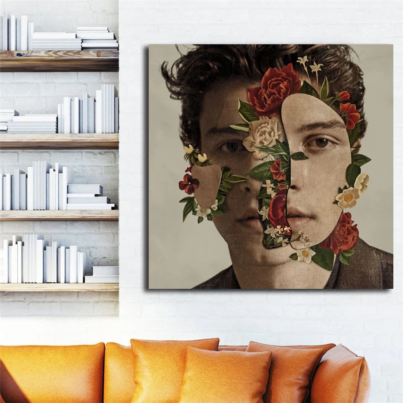 Shawn Mendes In My Blood Холст Плакаты печать мраморная абстрактная настенная живопись