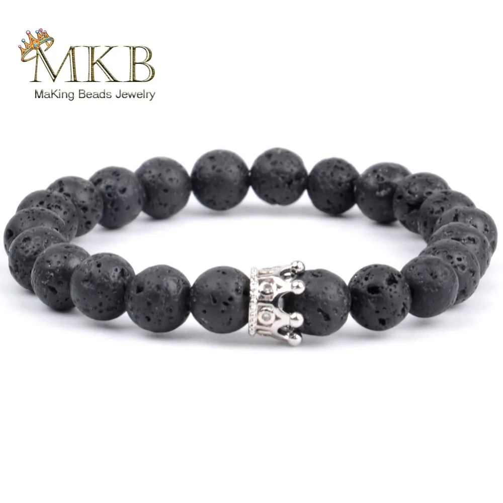 Fashion 8mm Natural Stone Amazonite Beaded Bracelet Crown Charm Bracelets &amp Bangles For Women Yoga Pulseras Jewelry Dropship | Украшения