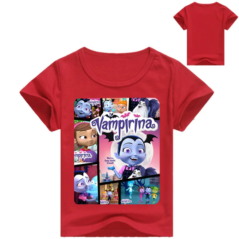 Z& Y 2-16Years Disfraz Vampirina на день рождения с изображением героини фильма «отпрыски» футболка для детей футболка для мальчиков Novatx; Детская Топ для девочек Капоэйра топовая модель T009