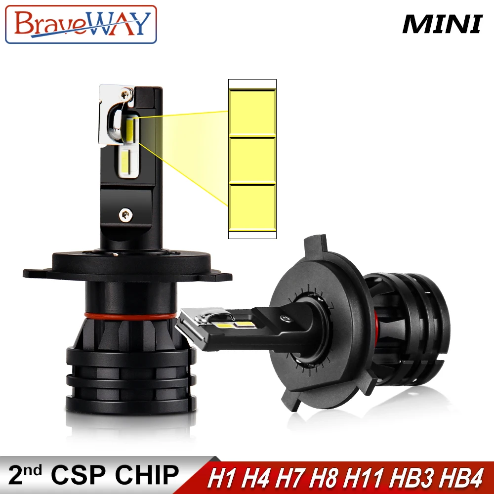 Braveway 16000LM светодиодный лампы для передних фар H1 H4 H7 H8 H9 H11 HB3 HB4 9005 9006 фары для автомобилей турбо светодиодный лампы для автомобиля 12V Настенные светильники