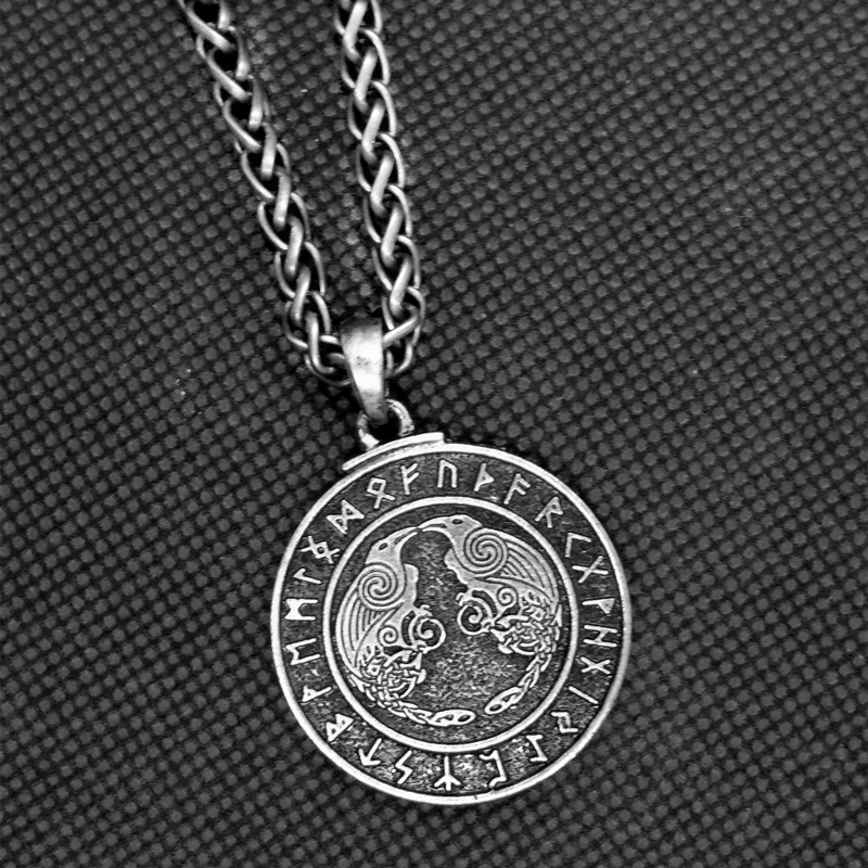 1 шт. Norse колье с кулоном в стиле викингов кулон Ворон Рун воин Odin подвеска амулет