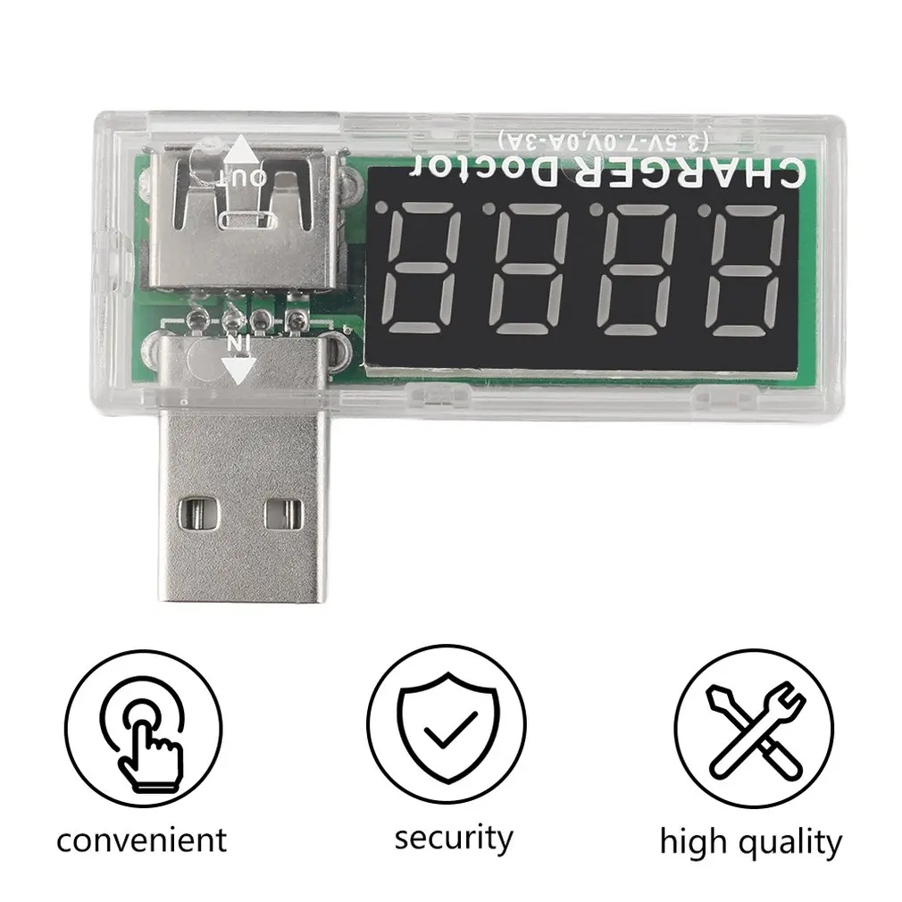 Легкое и удобное USB зарядное устройство Доктор тестер аккумулятора телефона детектор мощности Напряжение измеритель тока 3,5-7,0 в 0-3A
