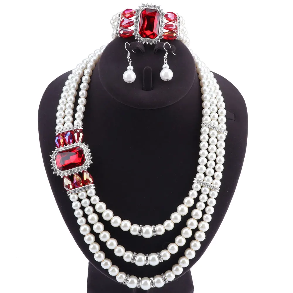 Брендовые реплики индийский жемчуг ювелирные изделия Schmuck набор Дубай подарок