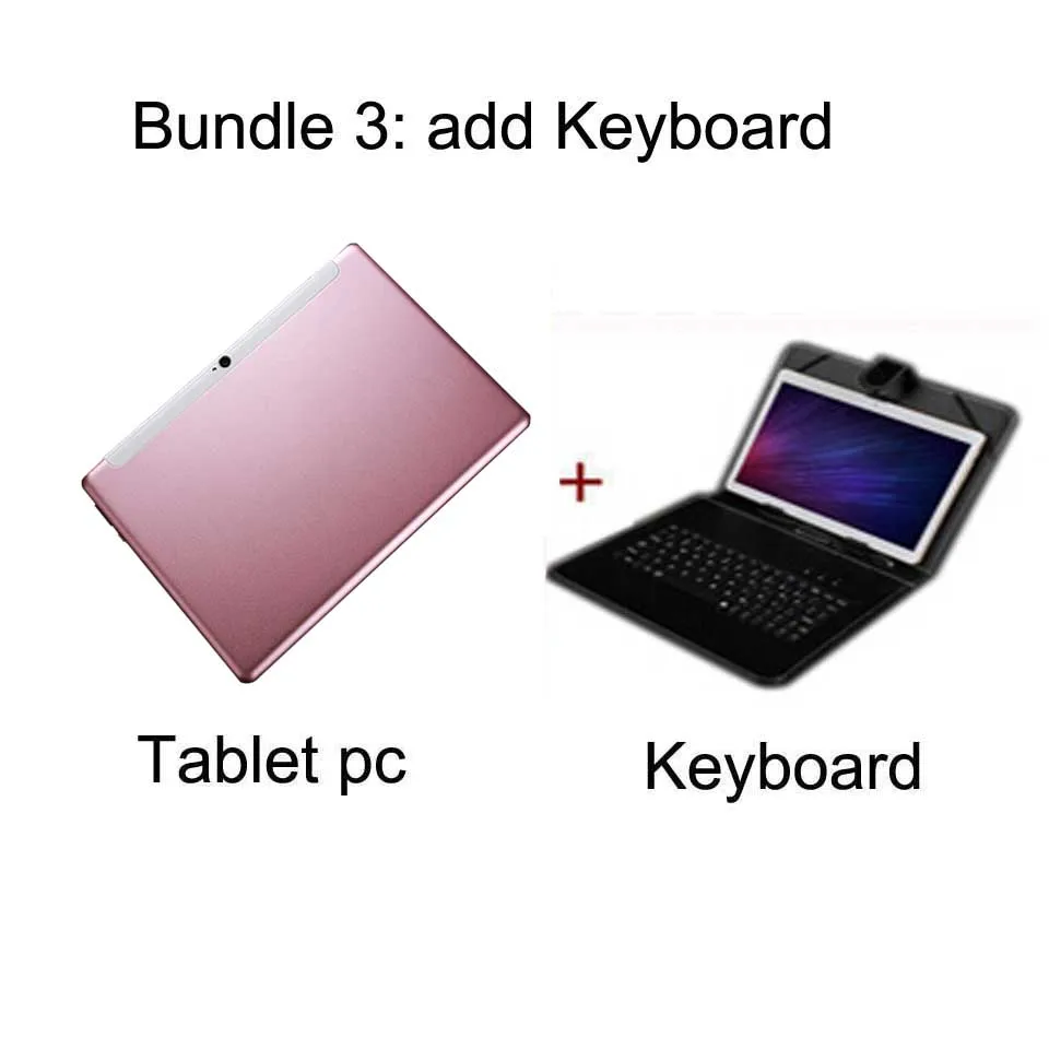 add keyboard case Google Play 10 ядерный планшет 10,1 дюймов MT6797 Deca 10 ядерный 4 Гб ОЗУ 64 Гб ПЗУ 4G FDD LTE Android 8,0 камера 13,0 МП планшетный ПК - Комплект: add keyboard case