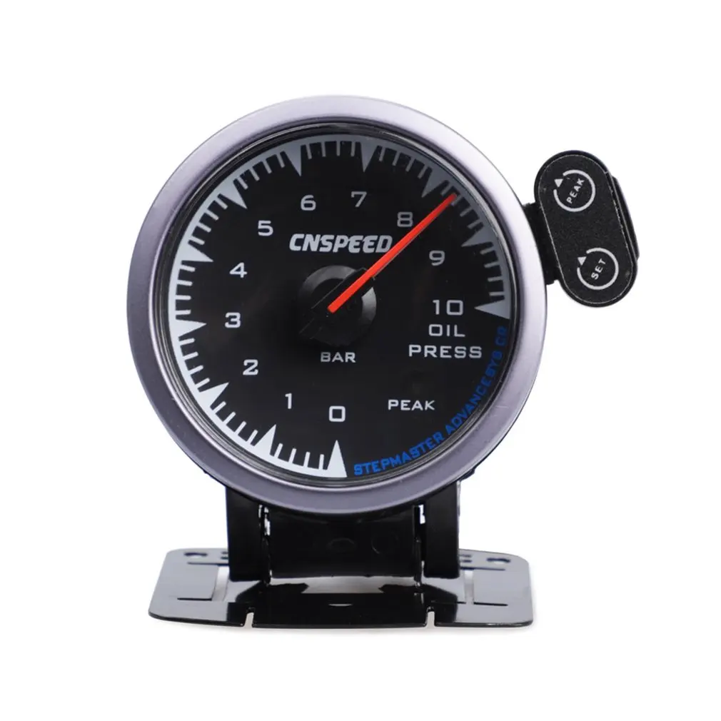 CNSPEED 2.5&quot/60mm 12V 7 Colors LCD Pointer Auto Car Oil Press Gauge BAR Pressure Guage For Racing Meter | Инструменты