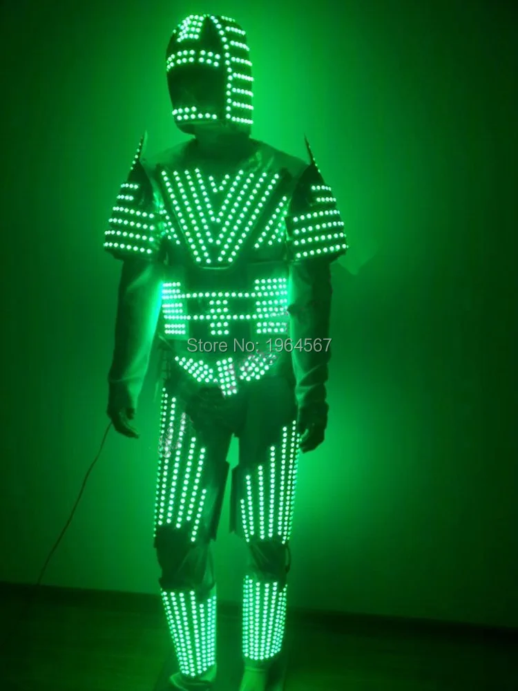 Новый дизайн RGB костюмы со светодиодами мужская одежда сценический костюм робота