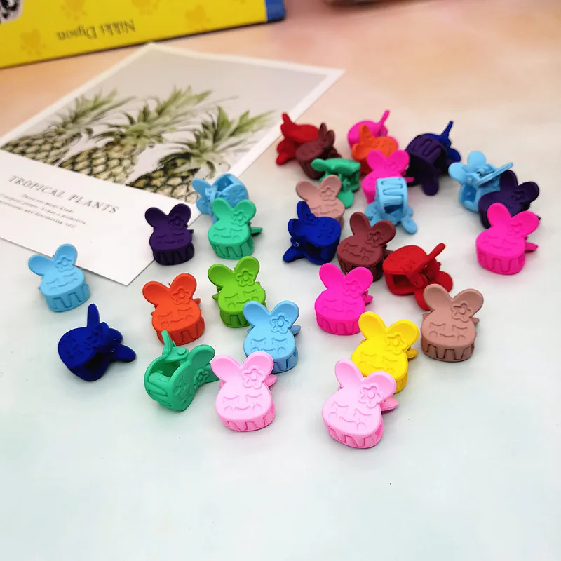30PCS cartoon animal candy colorful mini hair claw clip bear bunny rabbit jaw clip hair accessories for toddlers kids girls