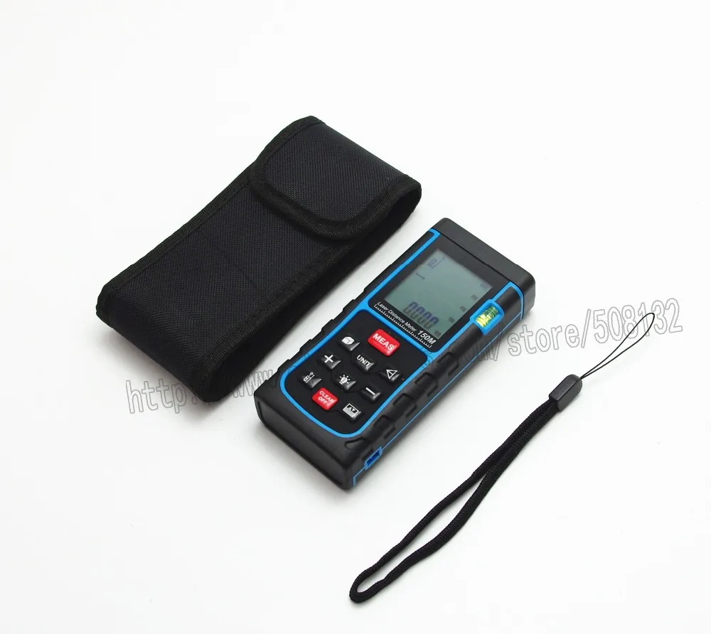 Лазерный измеритель расстояния с пузырьковым уровнем дальномер большим ЖК